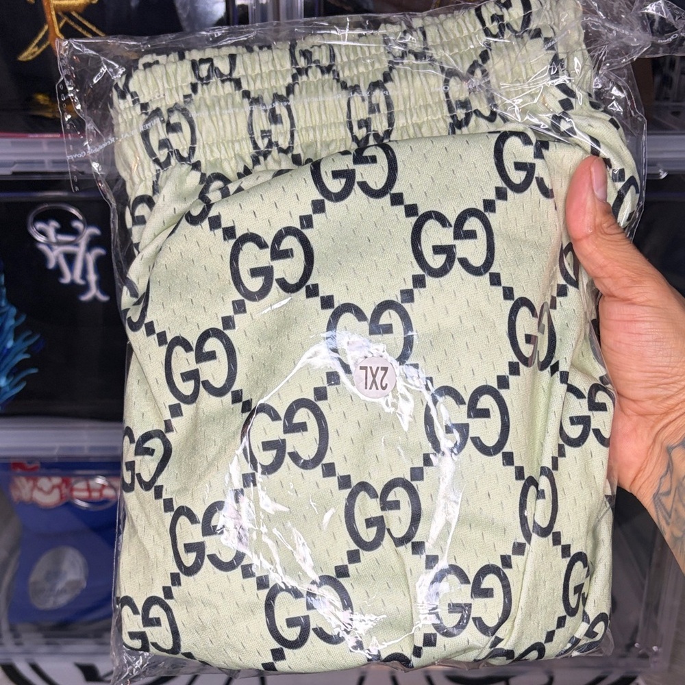 Gucci Light Green GG Patterned  SHORTS🩳
